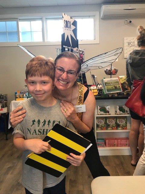 Kate Narita and a former student