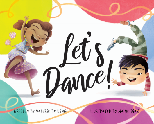 cover of Let's Dance book with two kids dancing