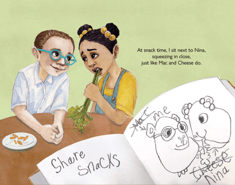 Oliver making a friend