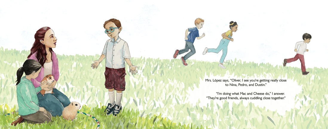 Oliver talking to teacher