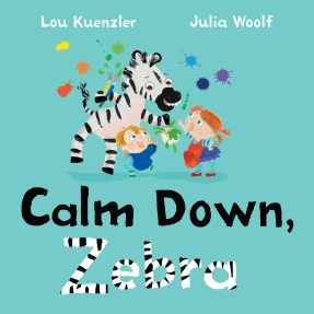 cover with cartoon zebra and boy and girl